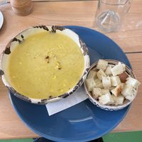 Coconut soup  at Local in Sibiu