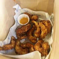 Canjun “prawns” with Mayan mango sauce  at Saving Nemo in Darlington