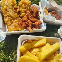 Fish and Cajun prawns at Saving Nemo in Darlington