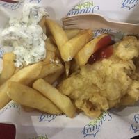 Tofish, chips & tartare sauce  at Saving Nemo in Darlington