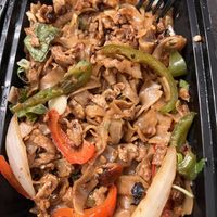 Drunken noodles with vegan beef   at Thai Silk in Orlando