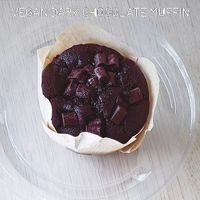 Dank vegan dark chocolate muffin at Gym Cook in Munich