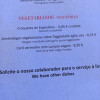 Menu at Taberna Cadeia Velha in Ponte De Lima