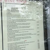 Menu 2 at Kartuli in South East London