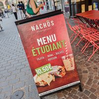 Student menu at Nachos in Lille