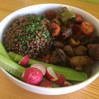 Buckwheat with some fresh and fried veggies  at Schronisko PTTK Przysłop in Wisla