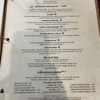 Pancake menu  at Green Zebra Cafe - Main St in Sarasota