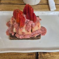 Raw banana pancake at Green Zebra Cafe - Main St in Sarasota