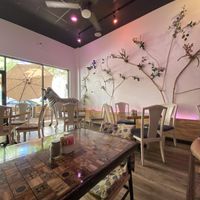 Inside looking out to front walkway   at Green Zebra Cafe - Main St in Sarasota