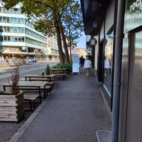 Outdoor seating at Burgermeister Aeschenvorstadt in Basel