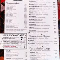 Menukaart at De Konijnenberg in Heemstede