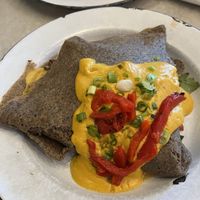 Spicy vegan  at Press Coffee+Crepes in Graham