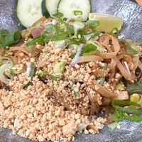 Pad Thai with tofu. Originally it comes with fish sauce and eggs, but the waiter told me they won’t use any of this in my meal    at Maguro in Zadar