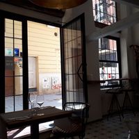 View from inside at Ca n'Ela Vegan Restaurant in Mallorca