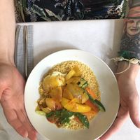 Coucous with paprika and etc. at Ca n'Ela Vegan Restaurant in Mallorca