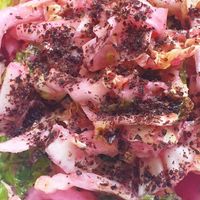 Cabbage salad at Ca n'Ela Vegan Restaurant in Mallorca