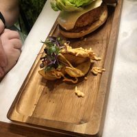 Burger at Ca n'Ela Vegan Restaurant in Mallorca