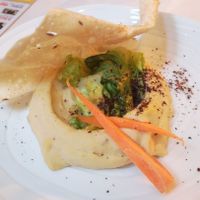 Hummus at Ca n'Ela Vegan Restaurant in Mallorca