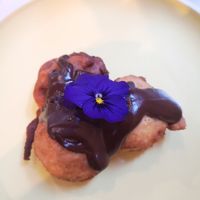 Buñuelos de manzana y platano at Ca n'Ela Vegan Restaurant in Mallorca