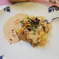 Potato and portobello pie at Ca n'Ela Vegan Restaurant in Mallorca