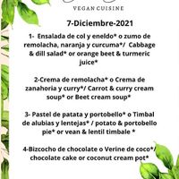 Daily menu at Ca n'Ela Vegan Restaurant in Mallorca