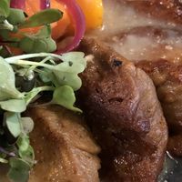 Main course: Homemade Seitan  at Ca n'Ela Vegan Restaurant in Mallorca