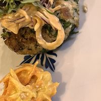 Beans rice And Spinach burger   at Ca n'Ela Vegan Restaurant in Mallorca