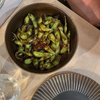 Edamame con salsa piccante cinese  at Ca n'Ela Vegan Restaurant in Mallorca