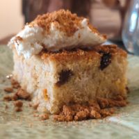 sponge (carrot) cake at Ca n'Ela Vegan Restaurant in Mallorca