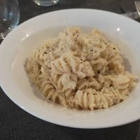 pasta carbonara at Ca n'Ela Vegan Restaurant in Mallorca