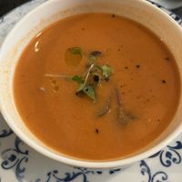 Sopa de tomate   at Ca n'Ela Vegan Restaurant in Mallorca