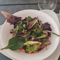 Starter: bean salad at Ca n'Ela Vegan Restaurant in Mallorca