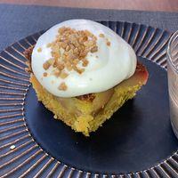 Apple and plum cake   at Ca n'Ela Vegan Restaurant in Mallorca