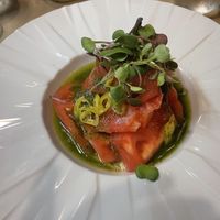 Tomatensalat mit cashew Basilikum Käse  at Ca n'Ela Vegan Restaurant in Mallorca