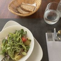 Potato salad  at Ca n'Ela Vegan Restaurant in Mallorca