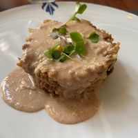 Zucchini-Reis, mit Erdnusssauce   at Ca n'Ela Vegan Restaurant in Mallorca