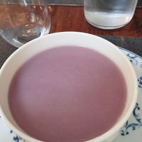 Red cabbage soup at Ca n'Ela Vegan Restaurant in Mallorca