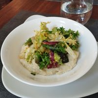 Hummus at Ca n'Ela Vegan Restaurant in Mallorca