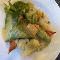 Curried vegetables   at Ca n'Ela Vegan Restaurant in Mallorca