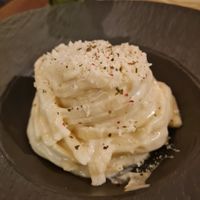 Carbonara at Ca n'Ela Vegan Restaurant in Mallorca