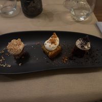 Trio of desserts  at Ca n'Ela Vegan Restaurant in Mallorca
