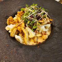 Heura with ghost broccoli and stuff at Ca n'Ela Vegan Restaurant in Mallorca