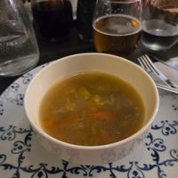 Indian soup at Ca n'Ela Vegan Restaurant in Mallorca