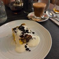 Chocolate Matcha Cake at Ca n'Ela Vegan Restaurant in Mallorca