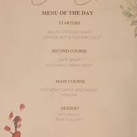 Lunch menu 11/11/2025 at Ca n'Ela Vegan Restaurant in Mallorca