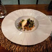 Bao de heura en adobo con chitake y mayonesa sriracha at Ca n'Ela Vegan Restaurant in Mallorca