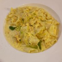 Carbonara at Ca n'Ela Vegan Restaurant in Mallorca