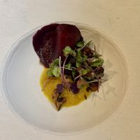 Beet ravioli   at Ca n'Ela Vegan Restaurant in Mallorca