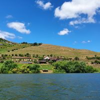Quinta from the river at Quinta de São Bernardo in Mesao Frio