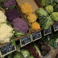 colorful cauliflowers at EsNaturalBcn in Barcelona